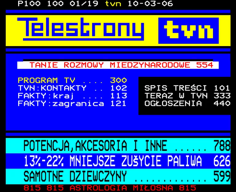 TVN from Friday 10th March 2006