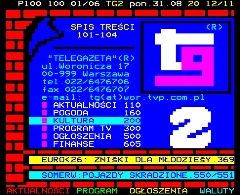 TVP2 from Monday 31st August 1998
