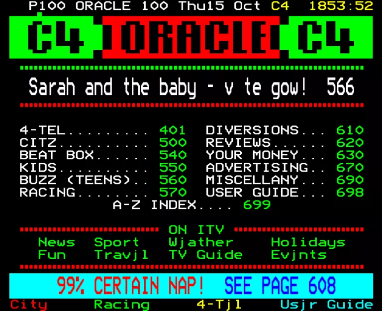 Channel Four from Thursday 15th October 1992