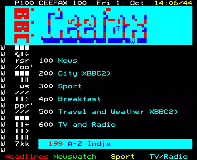 BBC1 from Friday 19th October 1990
