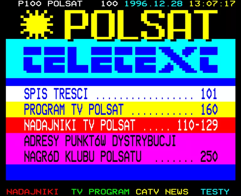 Polsat from Saturday 28th December 1996