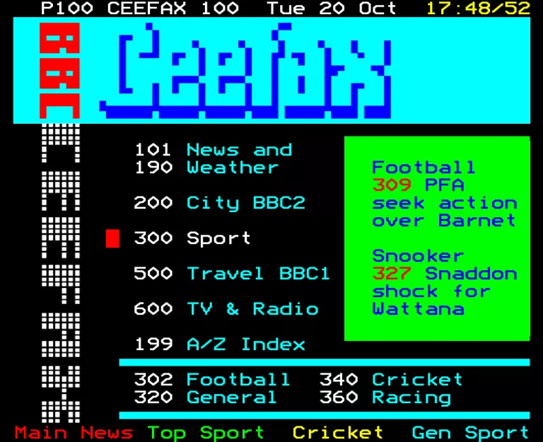 BBC2 from Tuesday 20th October 1992