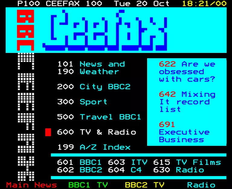 BBC2 from Tuesday 20th October 1992