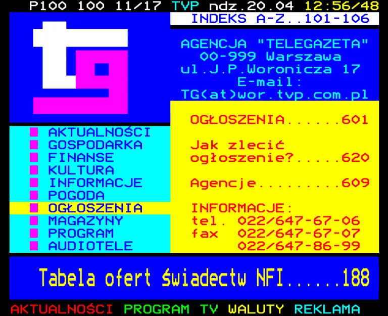TVP2 from Sunday 20th April 1997