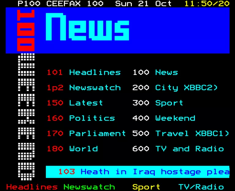 BBC2 from Sunday 21st October 1990