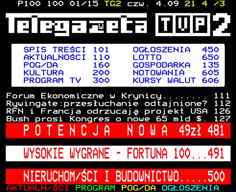 TVP2 from Thursday 4th September 2003
