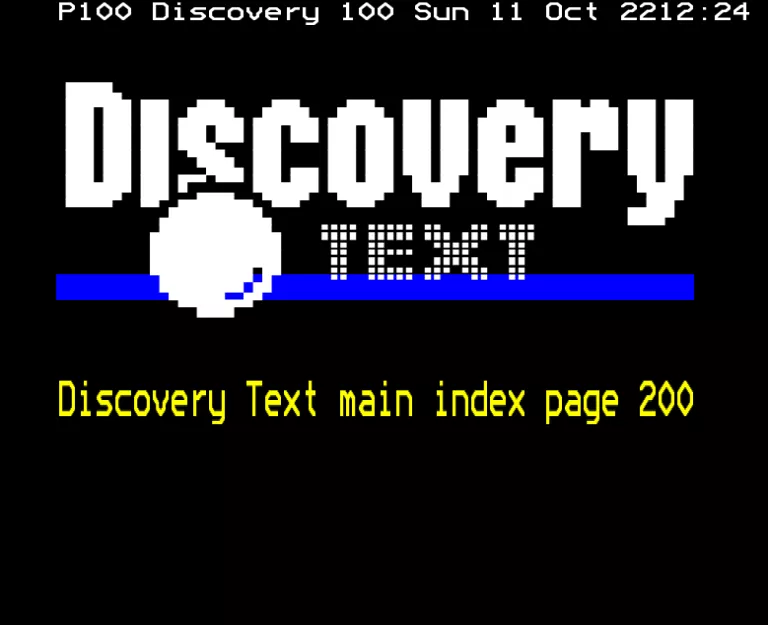 Discovery Channel from Sunday 11th October 1998