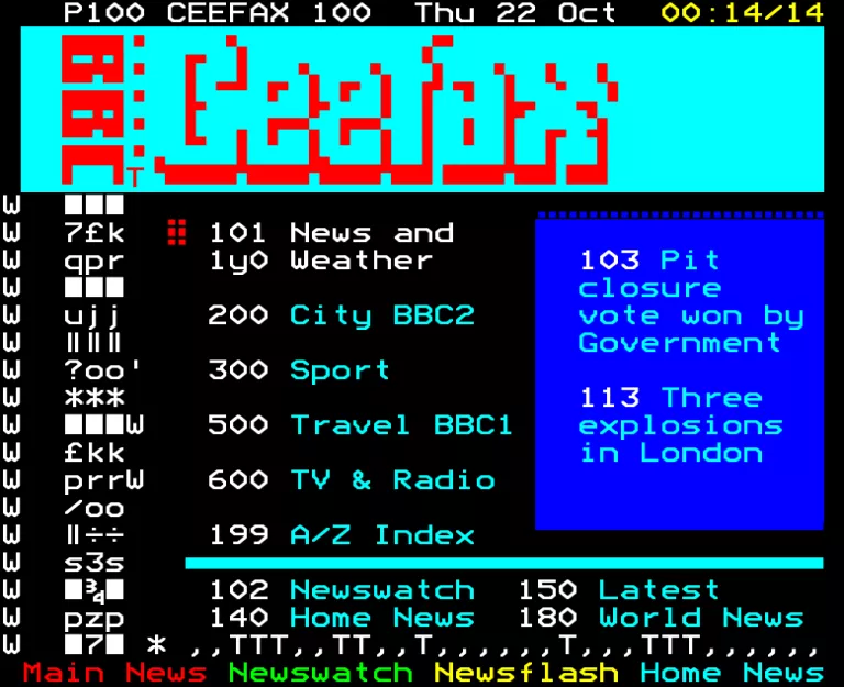 BBC2 from Thursday 22nd October 1992