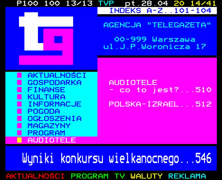 TVP1 from Friday 28th April 1995