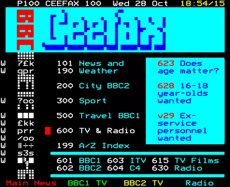 BBC2 from Wednesday 28th October 1992