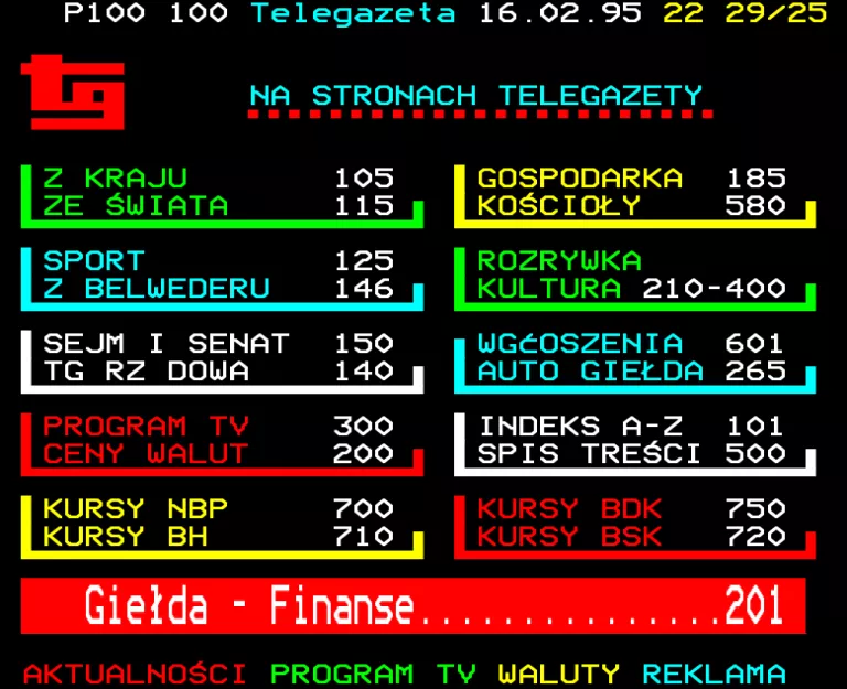 TVP2 from Thursday 16th February 1995