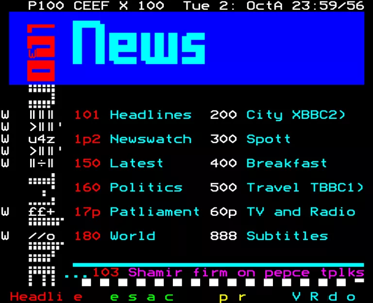 BBC1 from Tuesday 29th October 1991