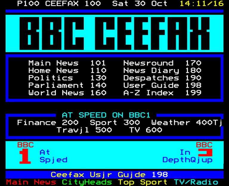 BBC2 from Saturday 30th October 1993